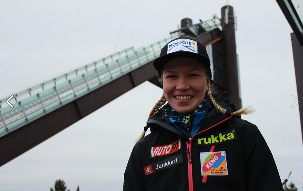 Julia Kykkäsen harjoitushypyt Zaossa lupaavat hyvää viikonvaihteen kilpailujen osalta.